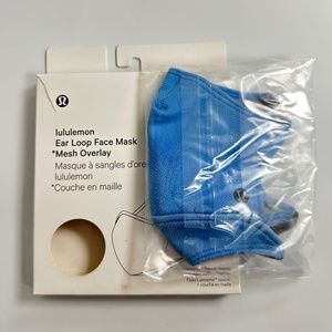 Lululemon Blue Ear Loop Face Mask *Mesh Overlay